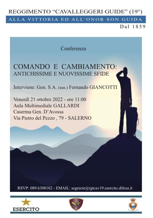 Conferenza “Comando e cambiamento: antichissime e nuovissime sfide”